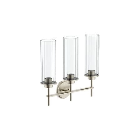 Moen Greenfield Three Globe Bath Light in Brushed Nickel YB1763BN